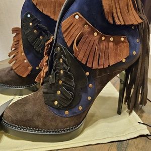 Burberry Runway Lilybell Suede Ankle Boots